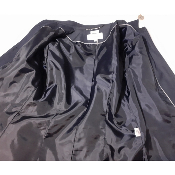 Calvin Klein Dark Blue Military-Style Belted Jacket - Picture 4 of 6